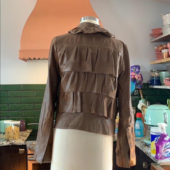 Diane von Furstenburg leather jacket - Picture 2 of 3